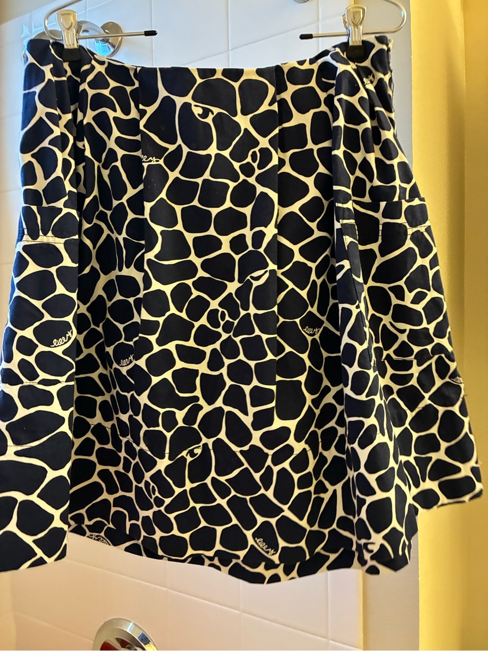 Vintage Lilly Pulitzer Giraffe-Print A-Line Skirt